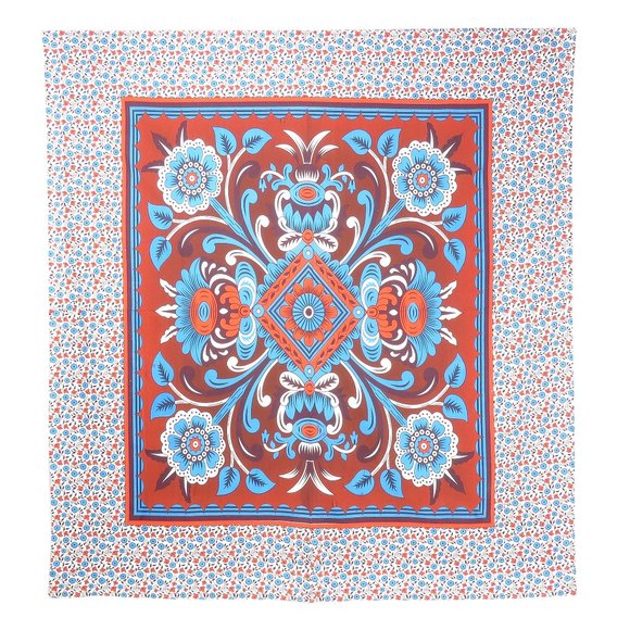 Oussum Other - Oussum Cotton Red-Blue Floral Print Aesthetic Room Décor Wall Hanging Tapestry
